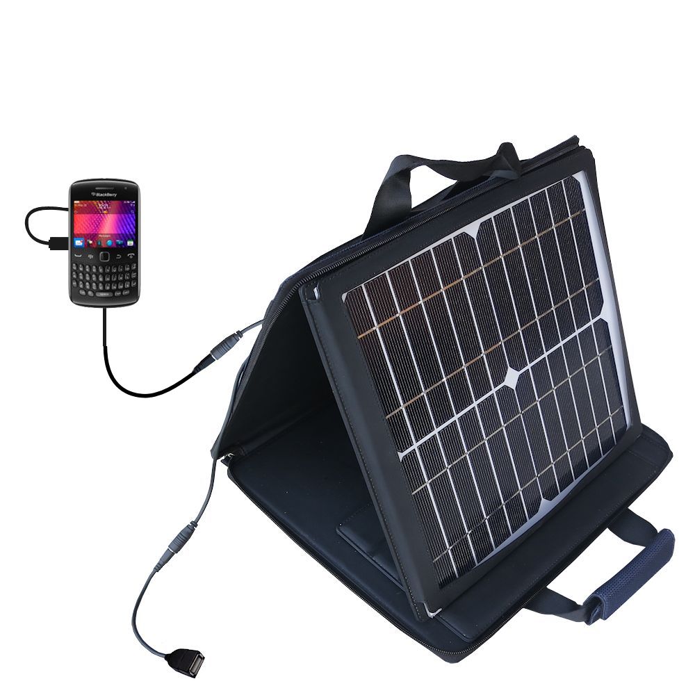 SunVolt Solar Charger compatible with the Blackberry Apollo and one other device - charge from sun at wall outlet-like speed
