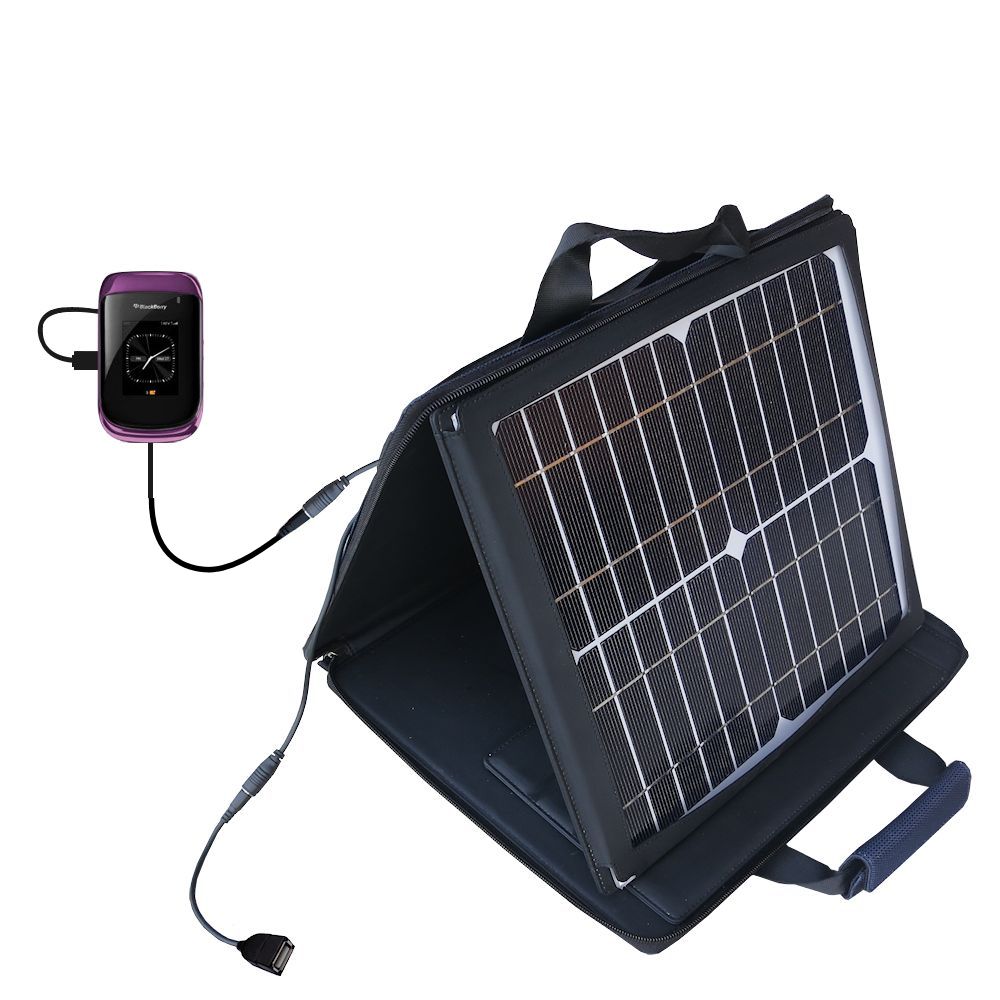 SunVolt Solar Charger compatible with the Blackberry Oxford and one other device - charge from sun at wall outlet-like speed