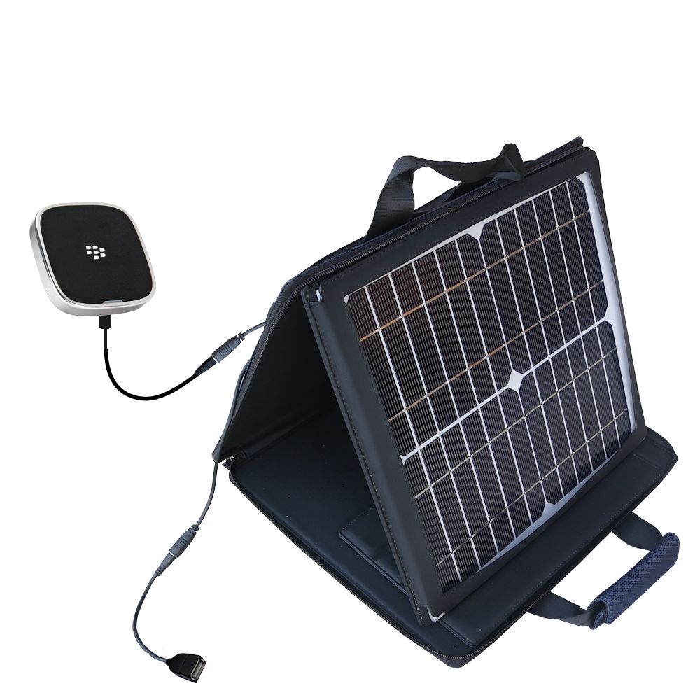 SunVolt Solar Charger compatible with the Blackberry Remote Gateway  and one other device - charge from sun at wall outlet-like speed