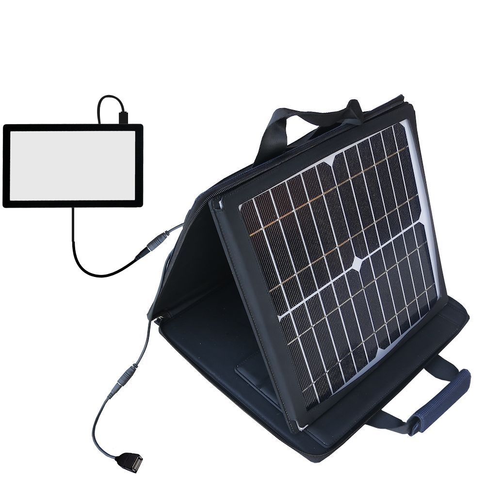 SunVolt Solar Charger compatible with the Chromo Inc Noria 7 Android KA-X15 and one other device - charge from sun at wall outlet-like speed