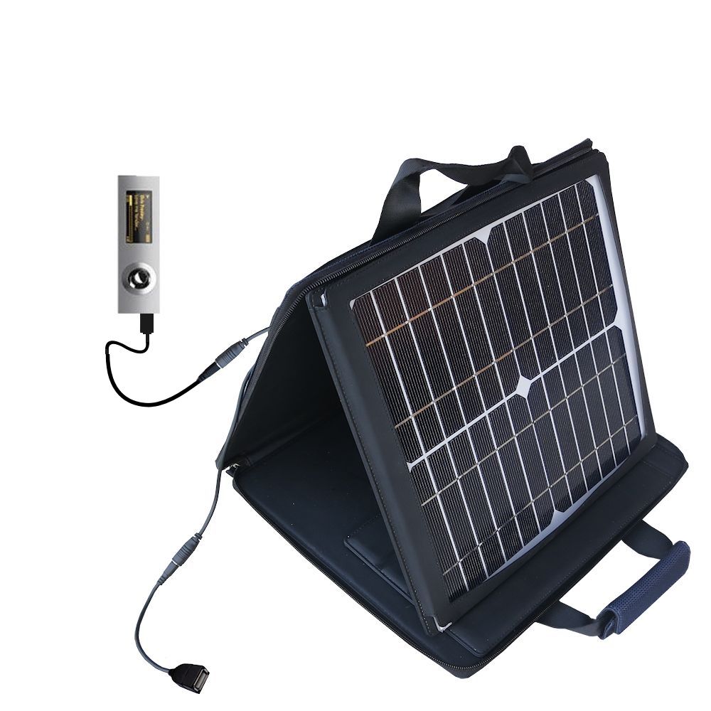 SunVolt Solar Charger compatible with the Coby MP565 and one other device - charge from sun at wall outlet-like speed
