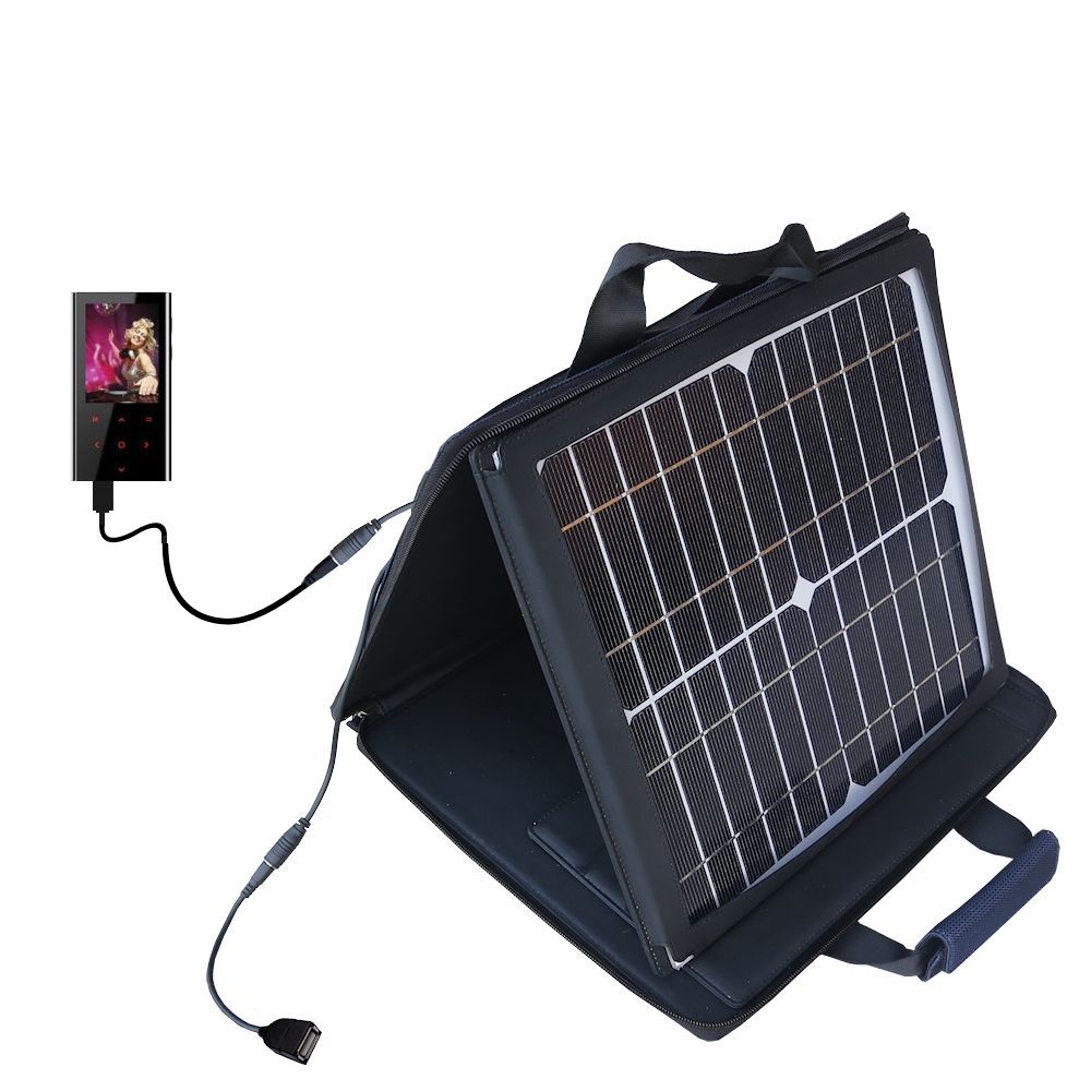 SunVolt Solar Charger compatible with the Coby MP815 and one other device - charge from sun at wall outlet-like speed