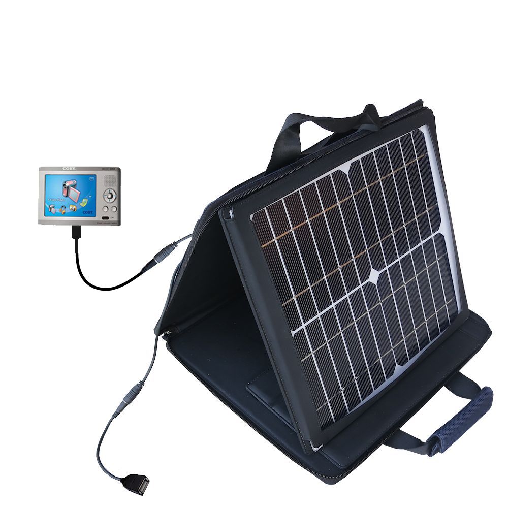 SunVolt Solar Charger compatible with the Coby PMP-3522 and one other device - charge from sun at wall outlet-like speed