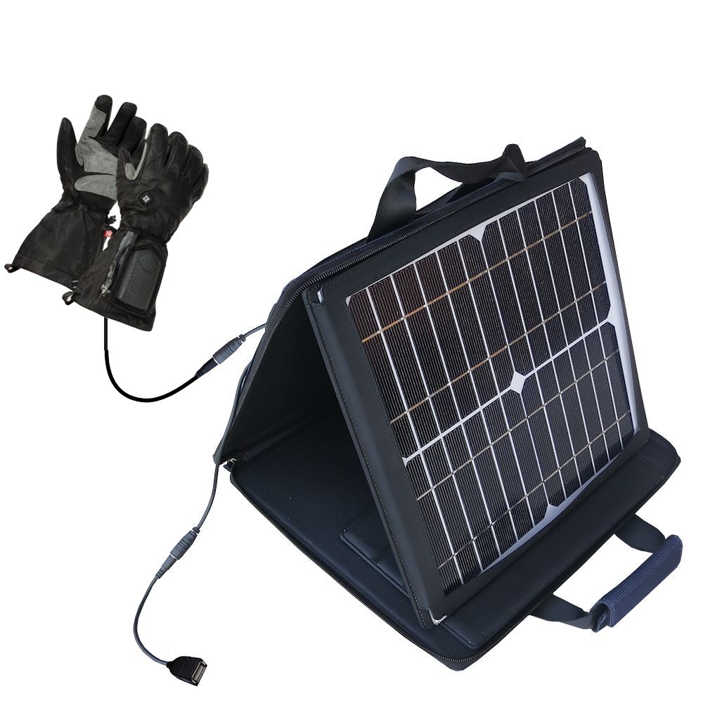 SunVolt Solar Charger compatible with the Columbia Bugaglove Max and one other device - charge from sun at wall outlet-like speed