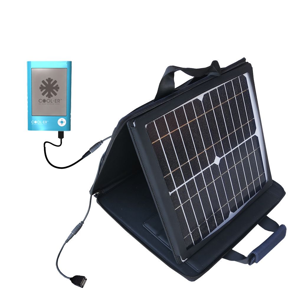 SunVolt Solar Charger compatible with the Cool Reader Cool-er eReader and one other device - charge from sun at wall outlet-like speed