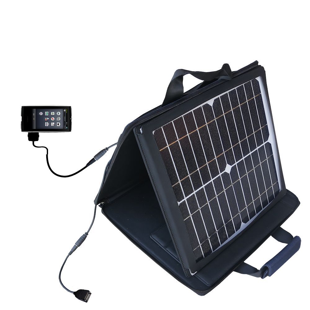 SunVolt Solar Charger compatible with the Cowon S9 and one other device - charge from sun at wall outlet-like speed