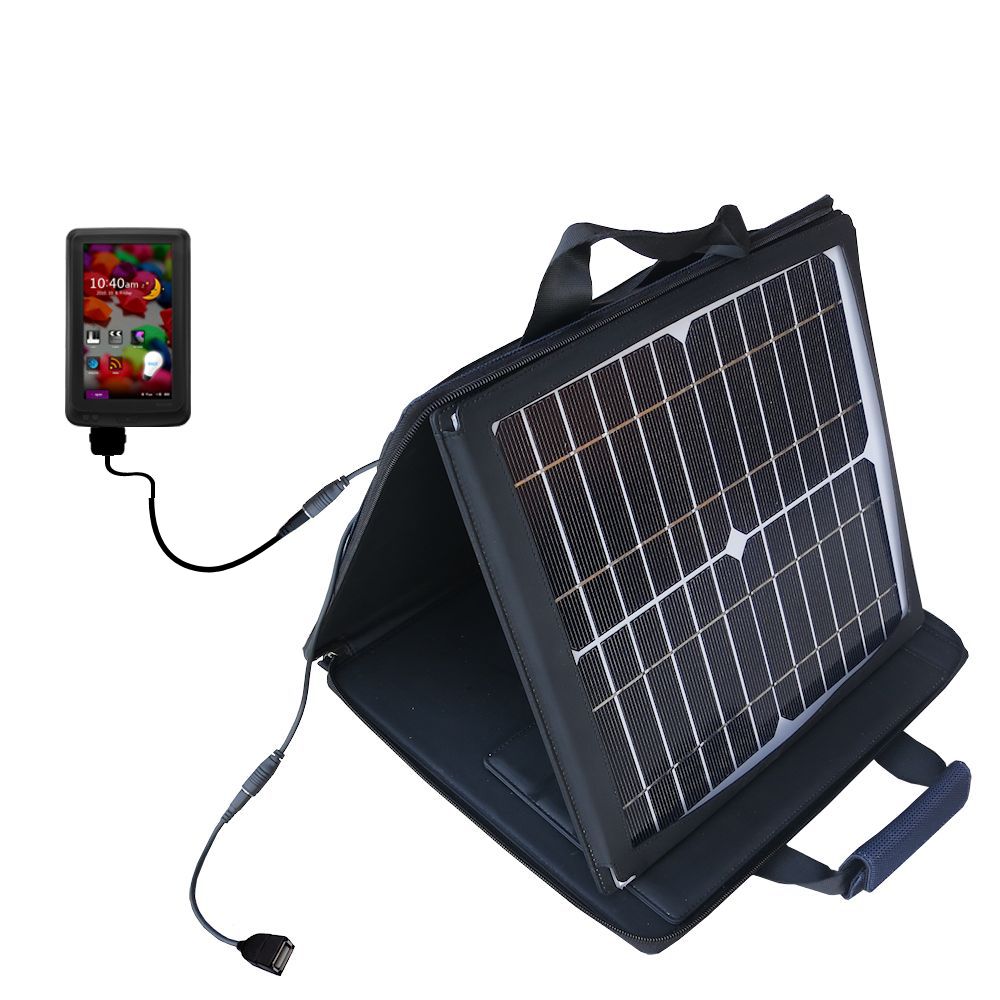 SunVolt Solar Charger compatible with the Cowon X7 and one other device - charge from sun at wall outlet-like speed