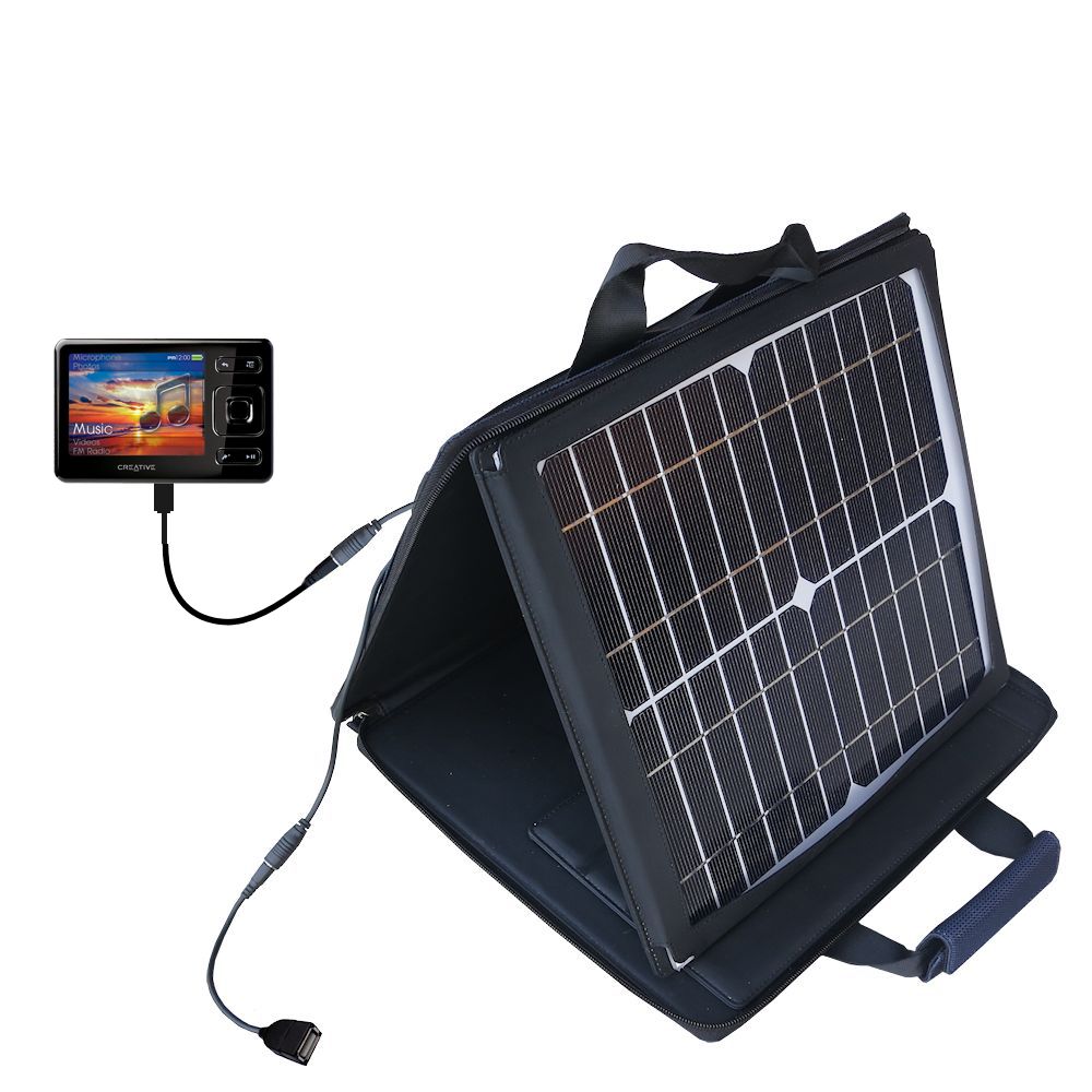 SunVolt Solar Charger compatible with the Creative Zen and one other device - charge from sun at wall outlet-like speed