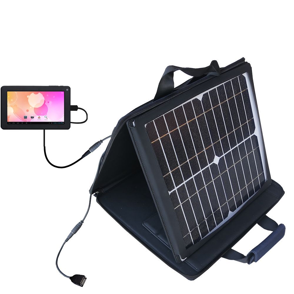 Gomadic SunVolt High Output Portable Solar Power Station designed for the Curtis Klu LT7033 - Can charge multiple devices with outlet speeds