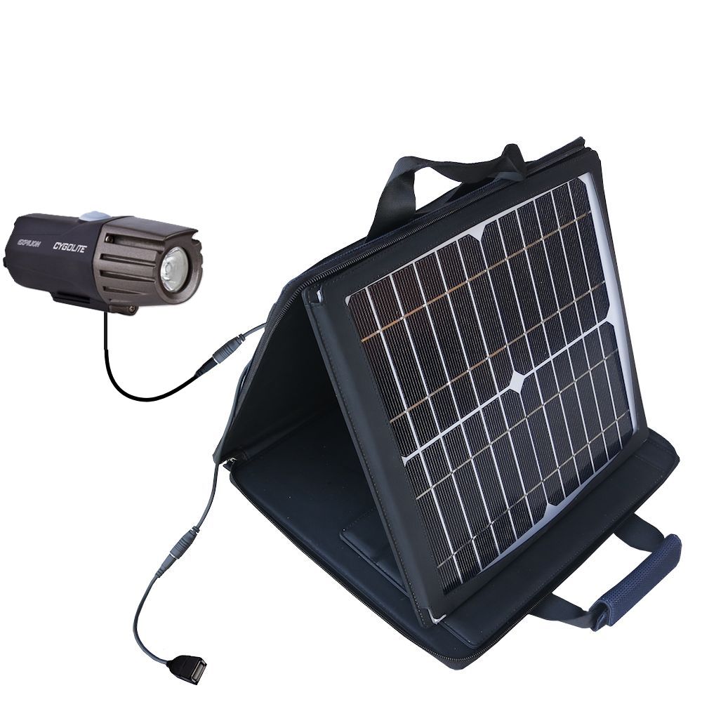 SunVolt Solar Charger compatible with the Cygolite Expilion 350 / 400 and one other device - charge from sun at wall outlet-like speed