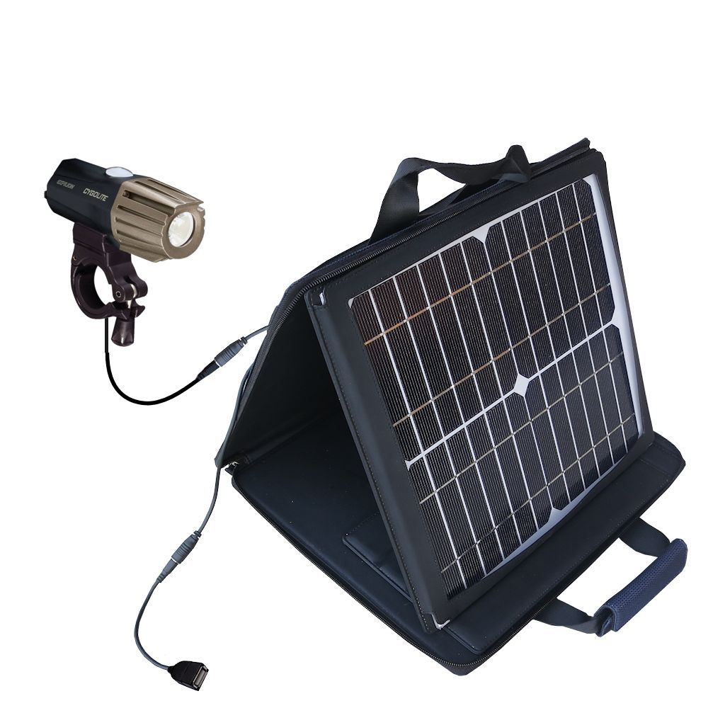 SunVolt Solar Charger compatible with the Cygolite Expilion 700 / 800 and one other device - charge from sun at wall outlet-like speed