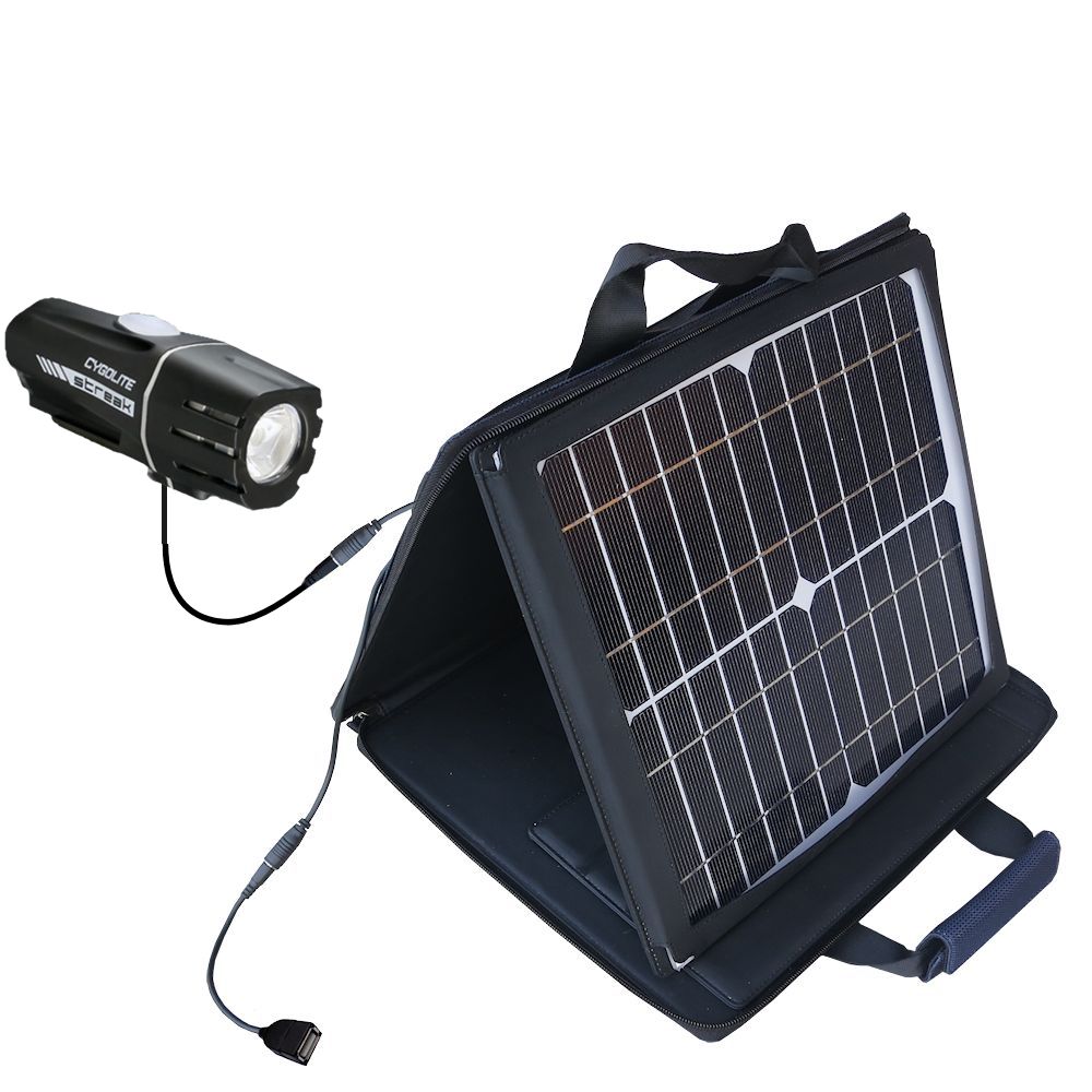 Gomadic SunVolt High Output Portable Solar Power Station designed for the Cygolite Streak - Can charge multiple devices with outlet speeds