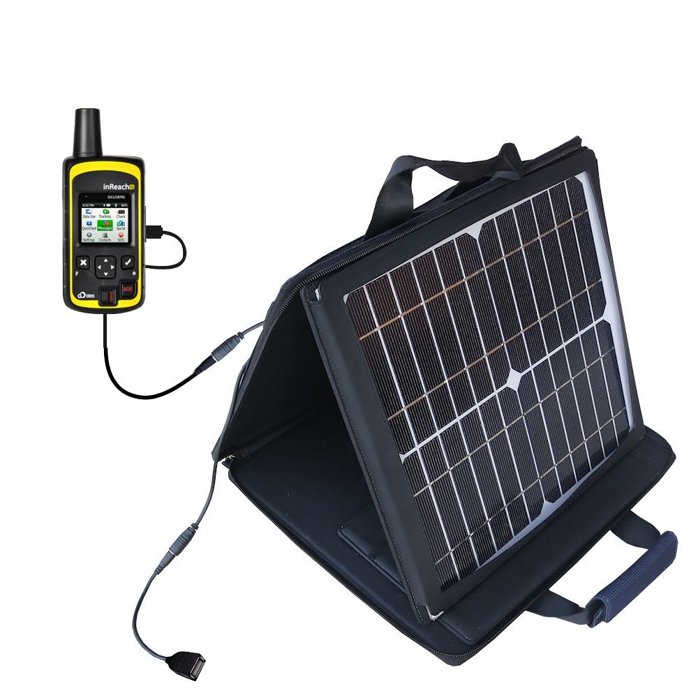 SunVolt Solar Charger compatible with the DeLorme inReach SE and one other device - charge from sun at wall outlet-like speed
