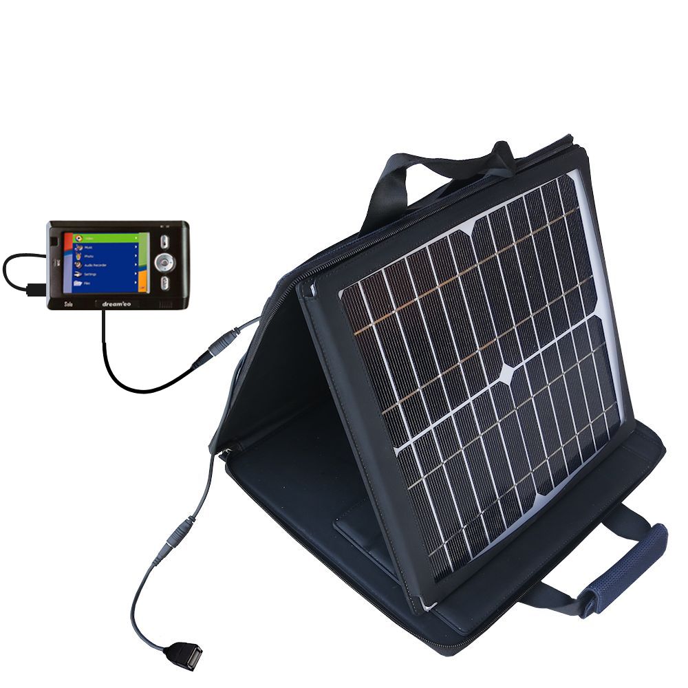 SunVolt Solar Charger compatible with the Dream'eo Solo and one other device - charge from sun at wall outlet-like speed