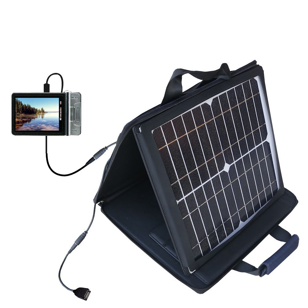 Gomadic SunVolt High Output Portable Solar Power Station designed for the Ematic E5 Series - Can charge multiple devices with outlet speeds