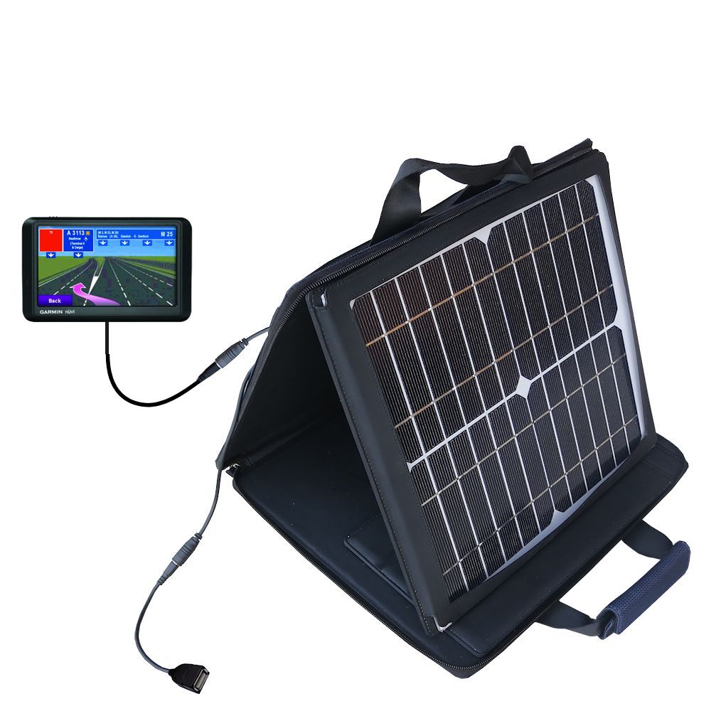 SunVolt Solar Charger compatible with the Garmin nuvi 765 and one other device - charge from sun at wall outlet-like speed