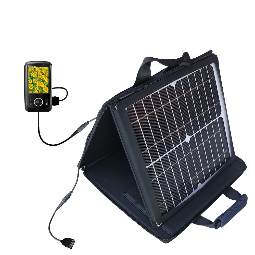 SunVolt Solar Charger compatible with the GE DV X and one other device - charge from sun at wall outlet-like speed