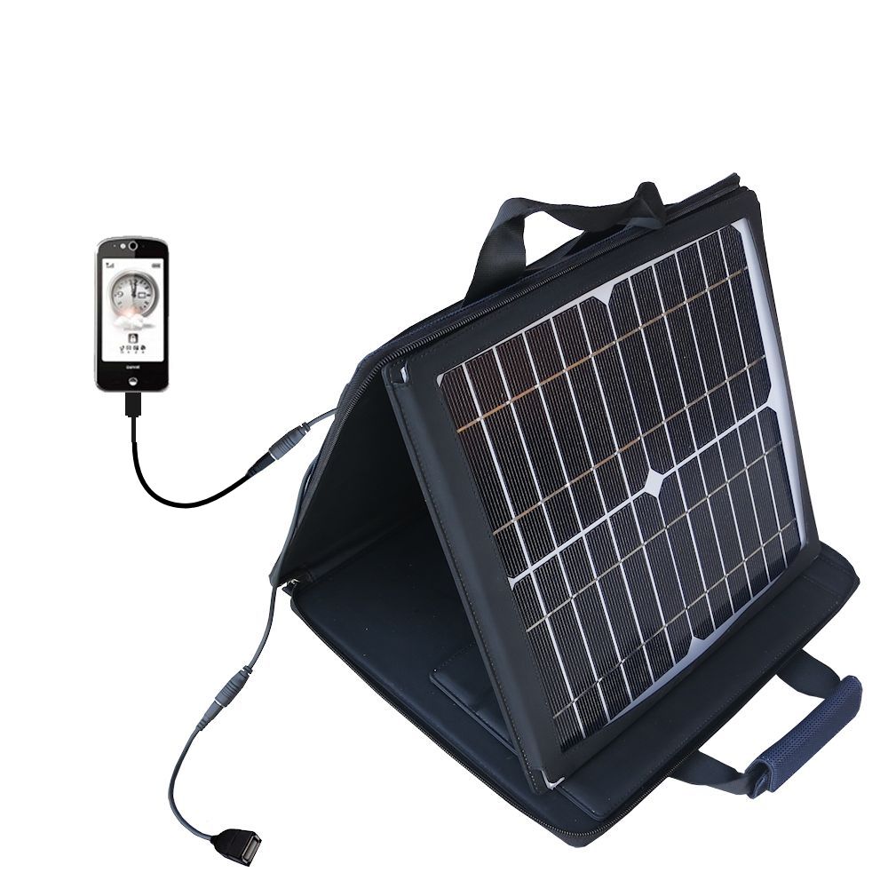 SunVolt Solar Charger compatible with the Gigabyte GSMART S1200 S1205 and one other device - charge from sun at wall outlet-like speed