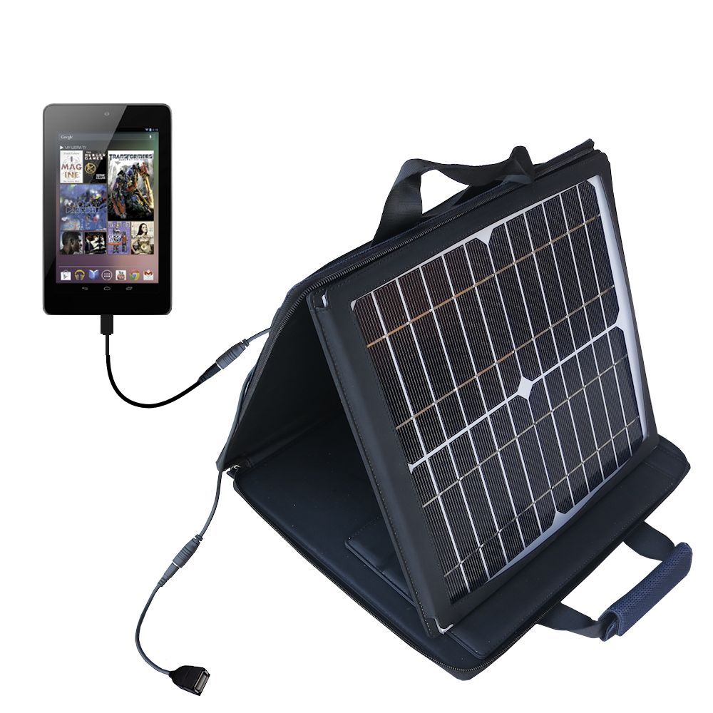 SunVolt Solar Charger compatible with the Google Nexus 7 and one other device - charge from sun at wall outlet-like speed
