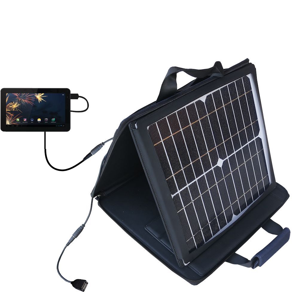 SunVolt Solar Charger compatible with the Hipstreet FLARE 2 HS-9DTB7-8G and one other device - charge from sun at wall outlet-like speed