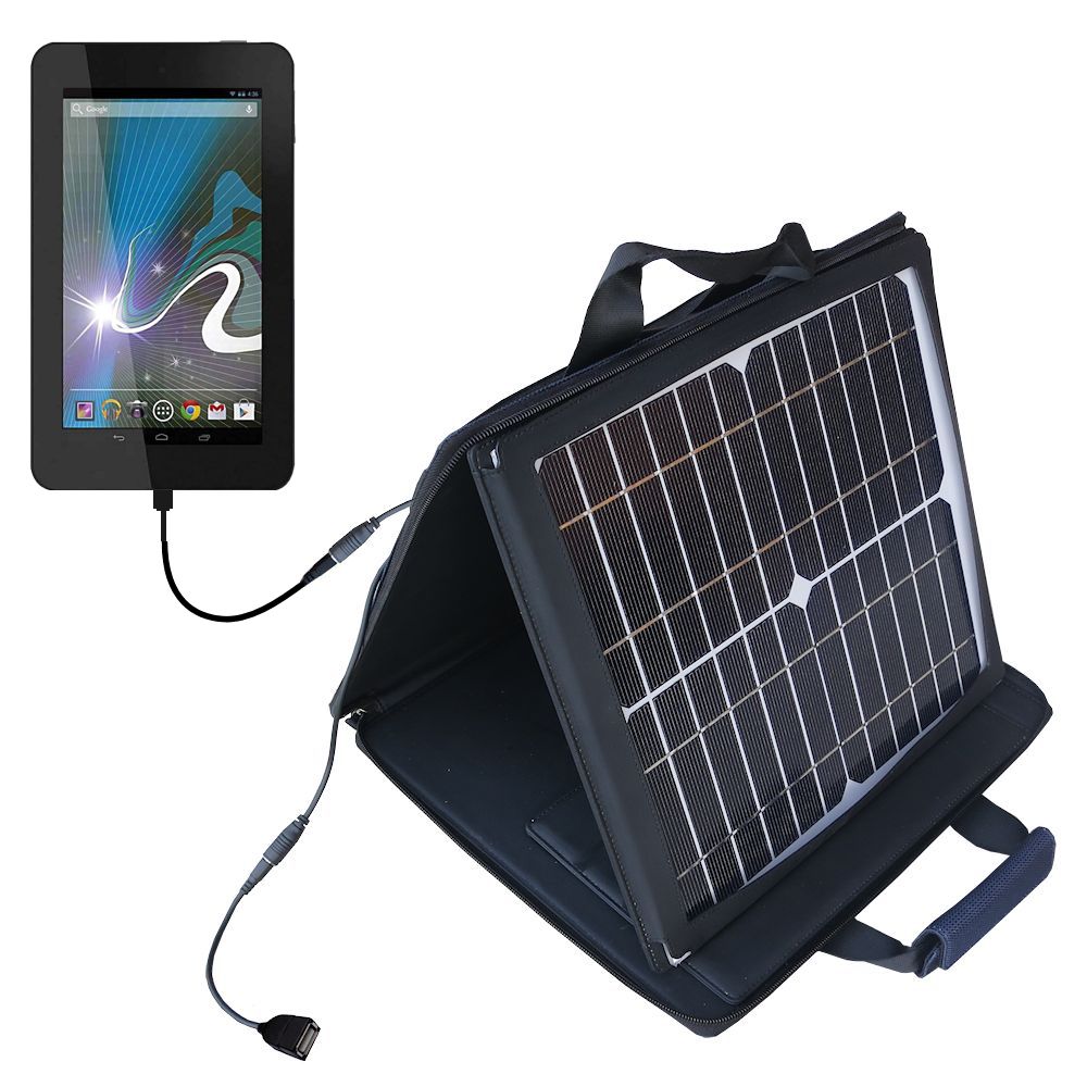 SunVolt Solar Charger compatible with the HP Slate 2800 and one other device - charge from sun at wall outlet-like speed