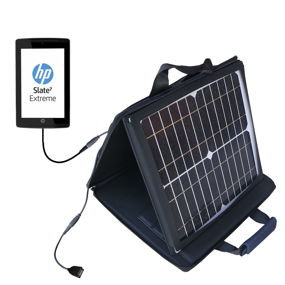 SunVolt Solar Charger compatible with the HP Slate 7 Extreme and one other device - charge from sun at wall outlet-like speed