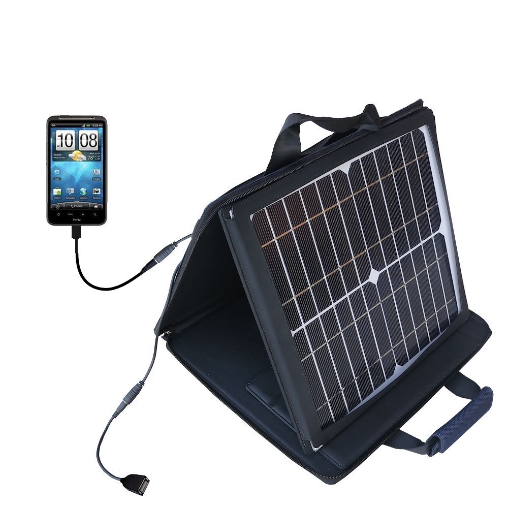 SunVolt Solar Charger compatible with the HTC Inspire 4G and one other device - charge from sun at wall outlet-like speed