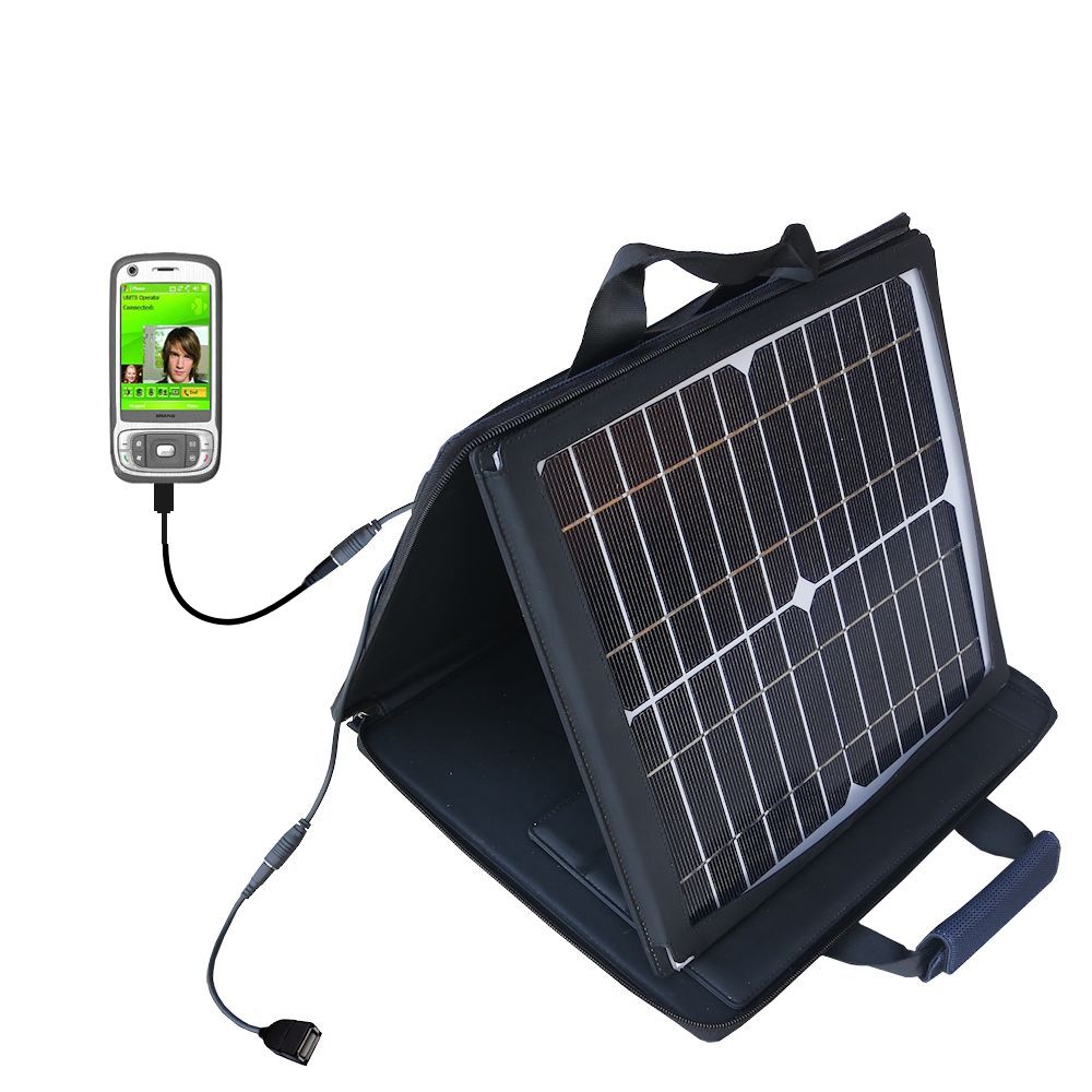 SunVolt Solar Charger compatible with the HTC Kaiser and one other device - charge from sun at wall outlet-like speed