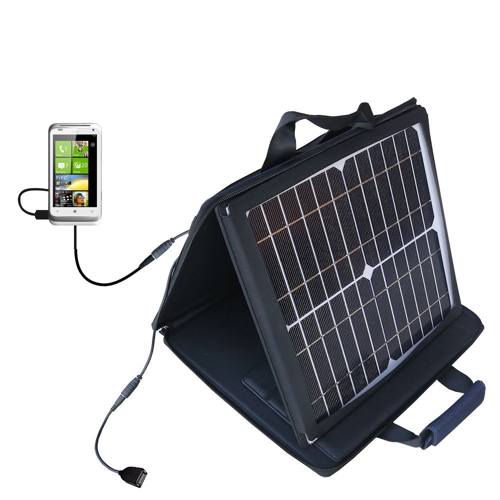 SunVolt Solar Charger compatible with the HTC Omega and one other device - charge from sun at wall outlet-like speed