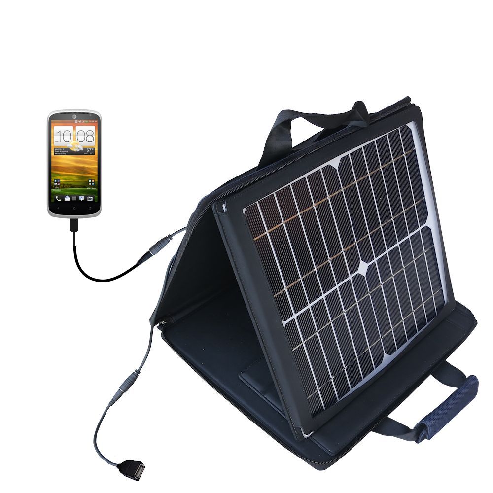 SunVolt Solar Charger compatible with the HTC One VX and one other device - charge from sun at wall outlet-like speed