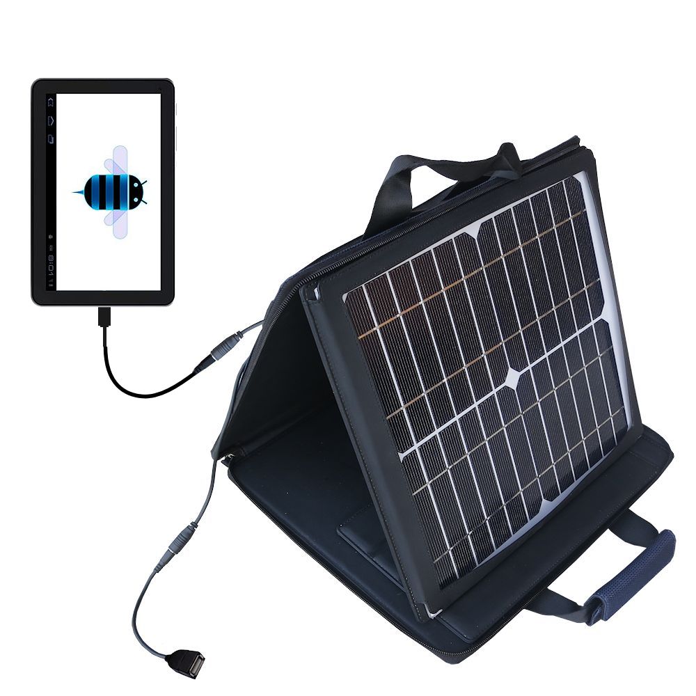 SunVolt Solar Charger compatible with the Huawei MediaPad S7-104 and one other device - charge from sun at wall outlet-like speed