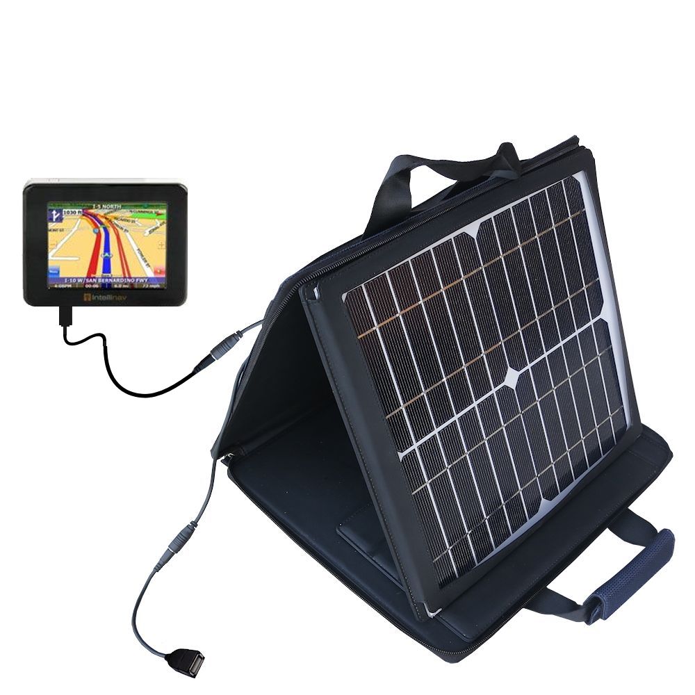 SunVolt Solar Charger compatible with the iNAV Intellinav 2 3 and one other device - charge from sun at wall outlet-like speed