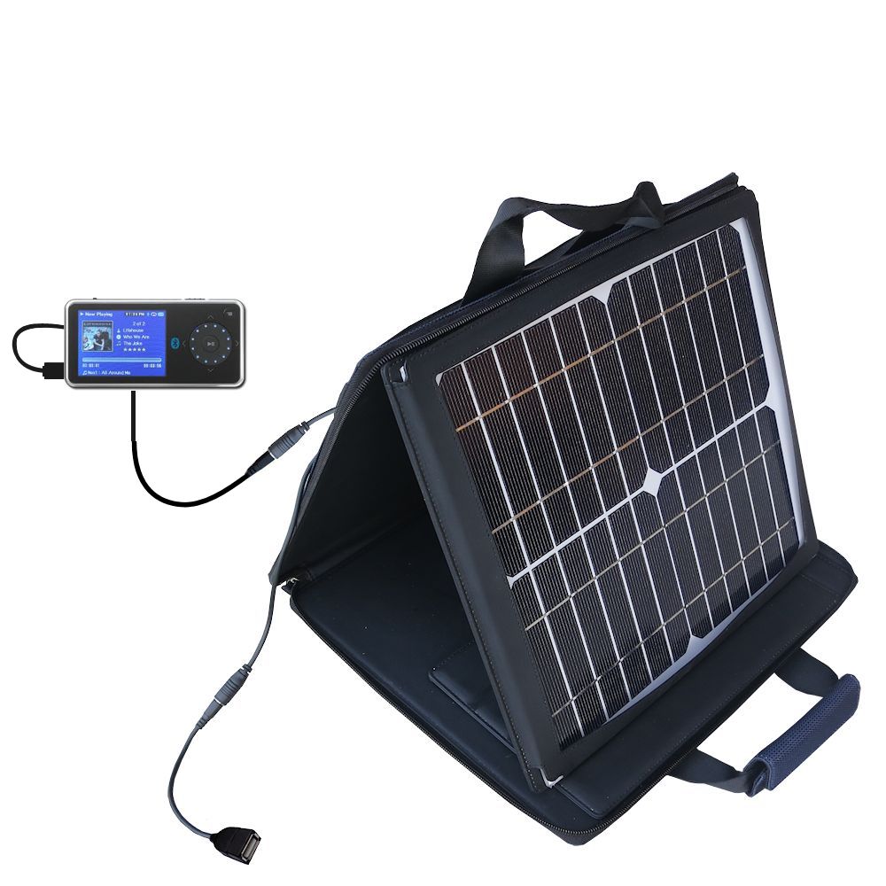 SunVolt Solar Charger compatible with the Insignia Pilot 8GB NS-8V24 and one other device - charge from sun at wall outlet-like speed