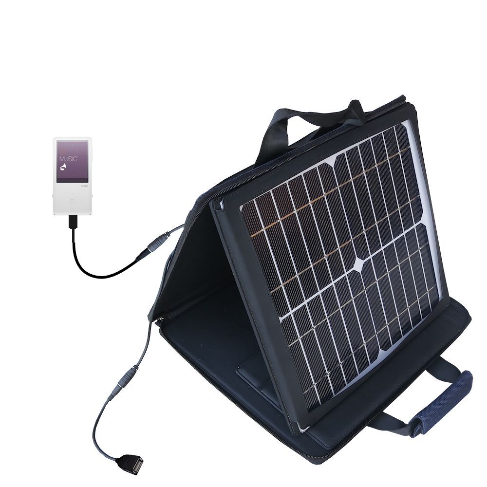 SunVolt Solar Charger compatible with the iRiver E150 and one other device - charge from sun at wall outlet-like speed
