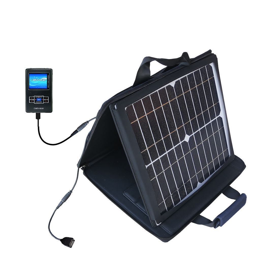 SunVolt Solar Charger compatible with the iRiver H320 and one other device - charge from sun at wall outlet-like speed