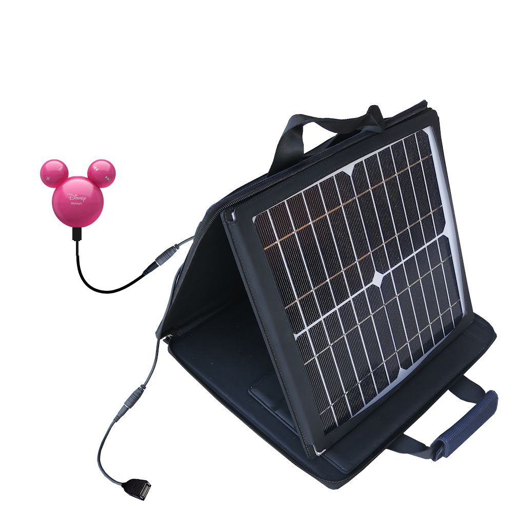SunVolt Solar Charger compatible with the iRiver Mplayer and one other device - charge from sun at wall outlet-like speed