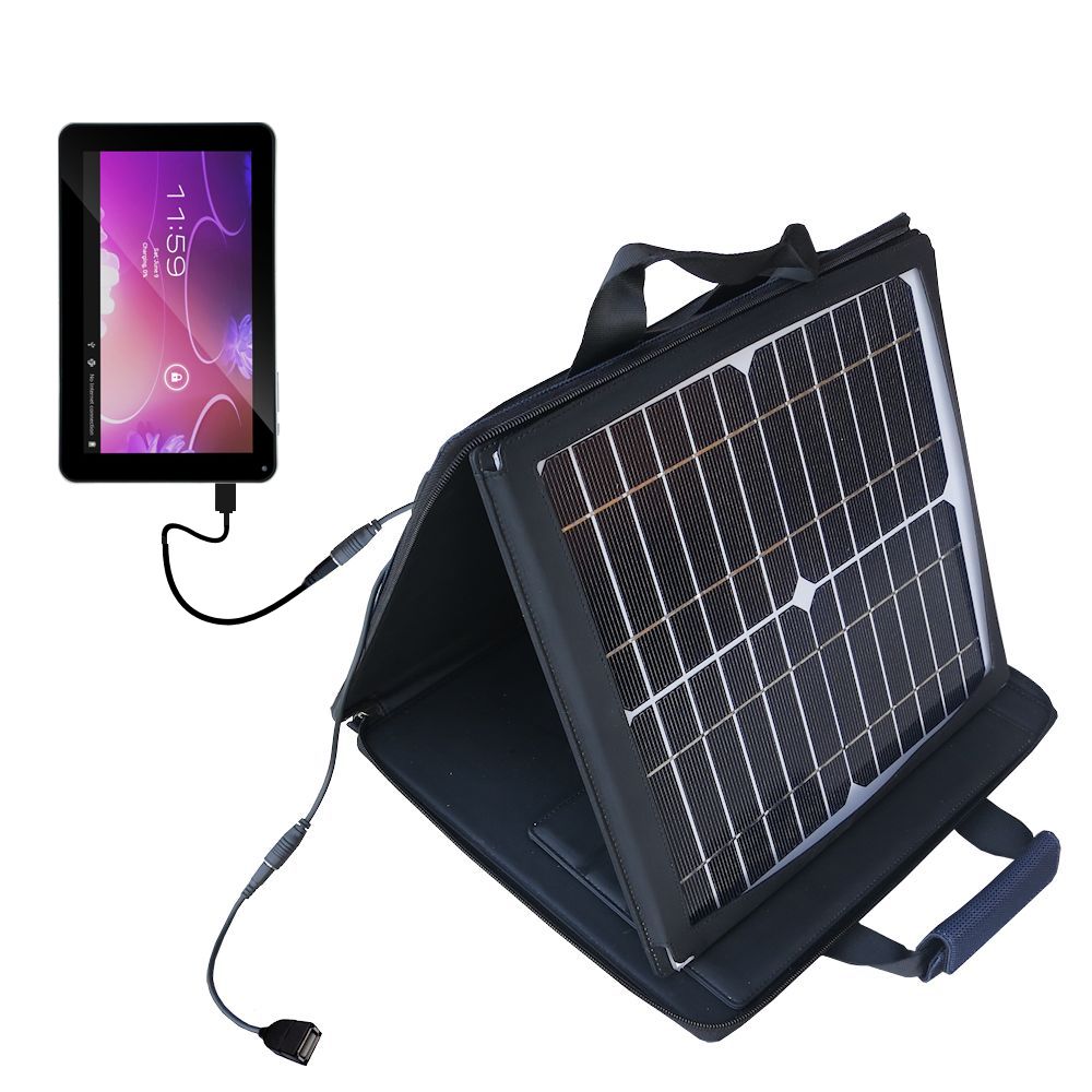 SunVolt Solar Charger compatible with the iView 900TPC and one other device - charge from sun at wall outlet-like speed