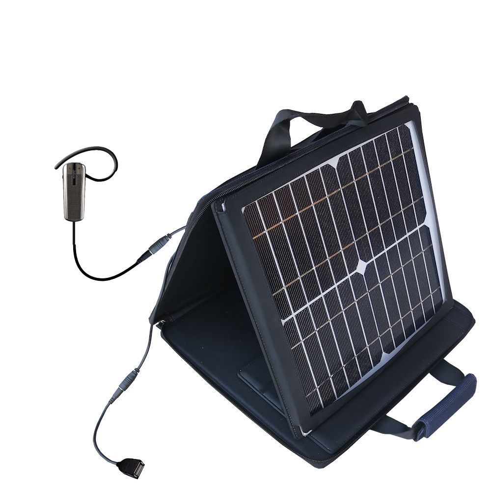 SunVolt Solar Charger compatible with the Jabra BT530 and one other device - charge from sun at wall outlet-like speed