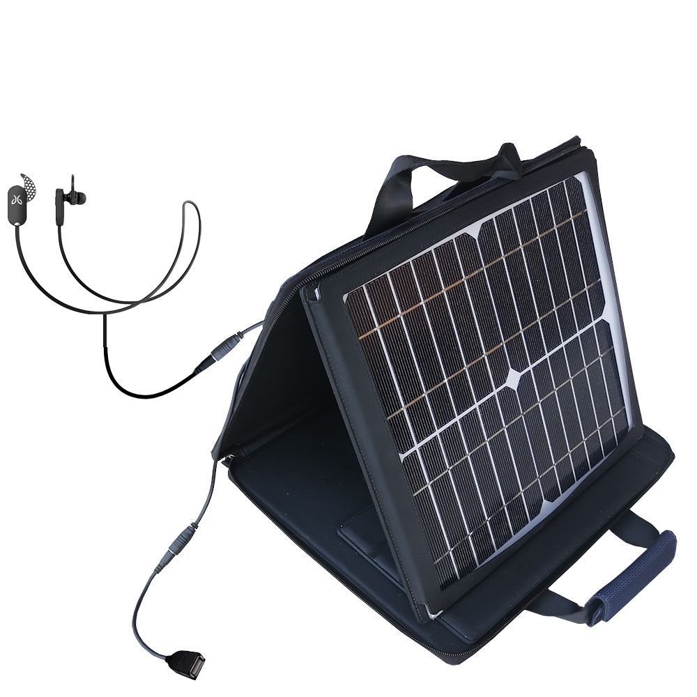 SunVolt Solar Charger compatible with the Jaybird Freedom Sprint and one other device - charge from sun at wall outlet-like speed