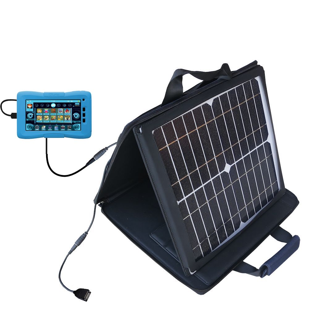 SunVolt Solar Charger compatible with the KD Interactive Kurio 10S and one other device - charge from sun at wall outlet-like speed