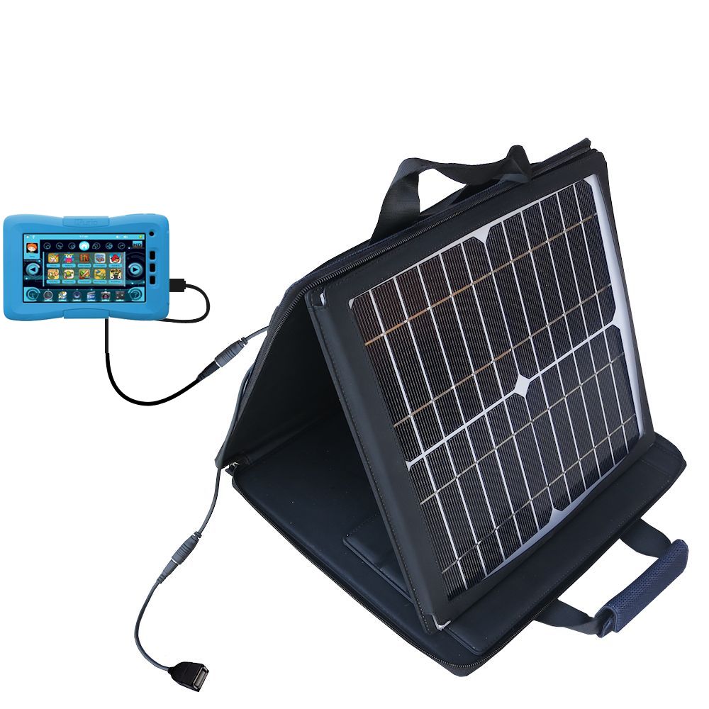 SunVolt Solar Charger compatible with the KD Interactive Kurio 7 and one other device - charge from sun at wall outlet-like speed