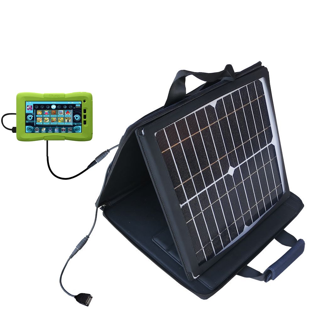 SunVolt Solar Charger compatible with the KD Interactive Kurio 7S and one other device - charge from sun at wall outlet-like speed