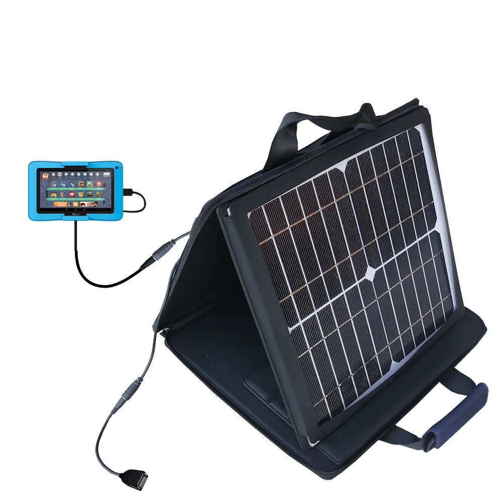 SunVolt Solar Charger compatible with the KD Interactive Kurio Extreme and one other device - charge from sun at wall outlet-like speed