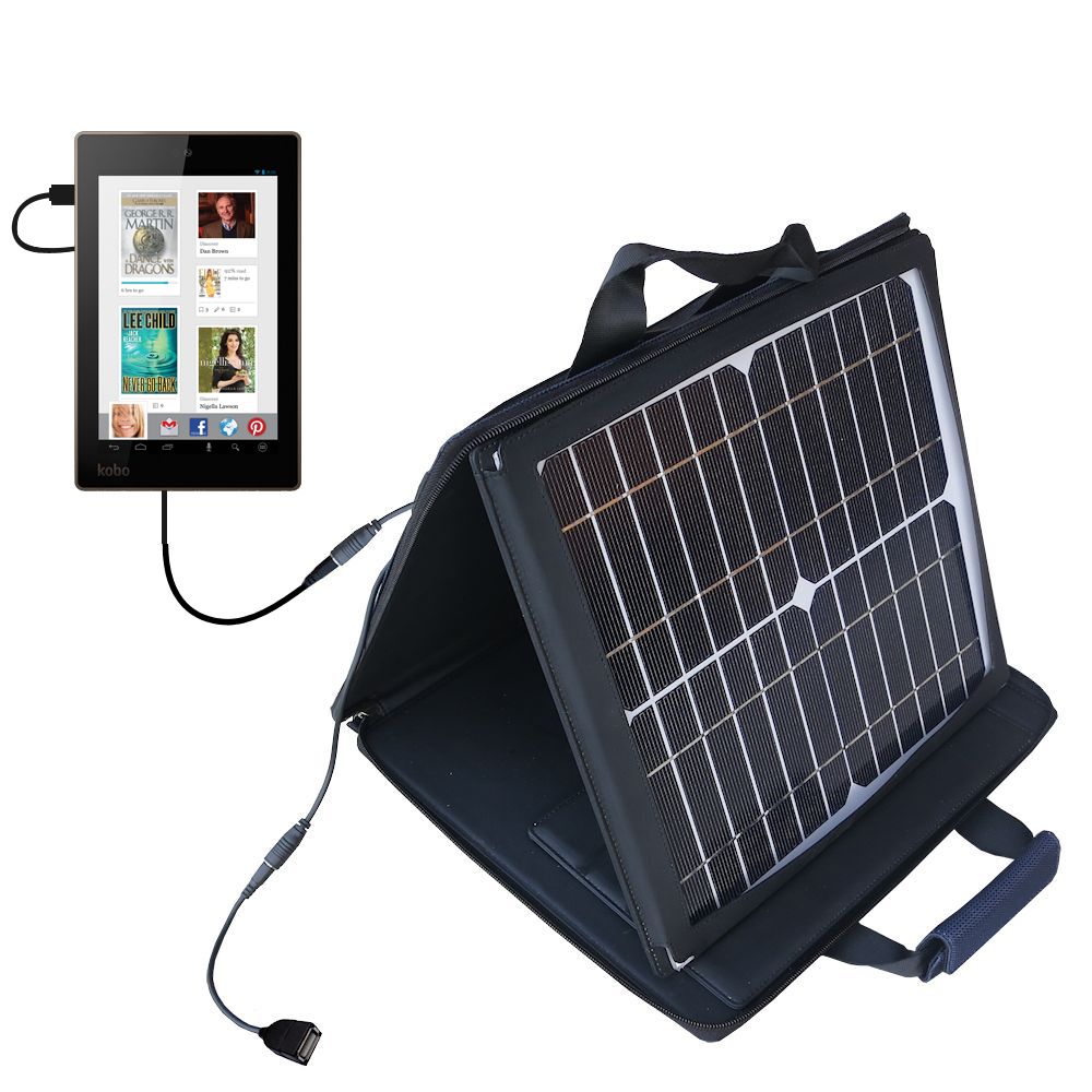 Gomadic SunVolt High Output Portable Solar Power Station designed for the Kobo Arc 7 / Arc 7 HD - Can charge multiple devices with outlet speeds