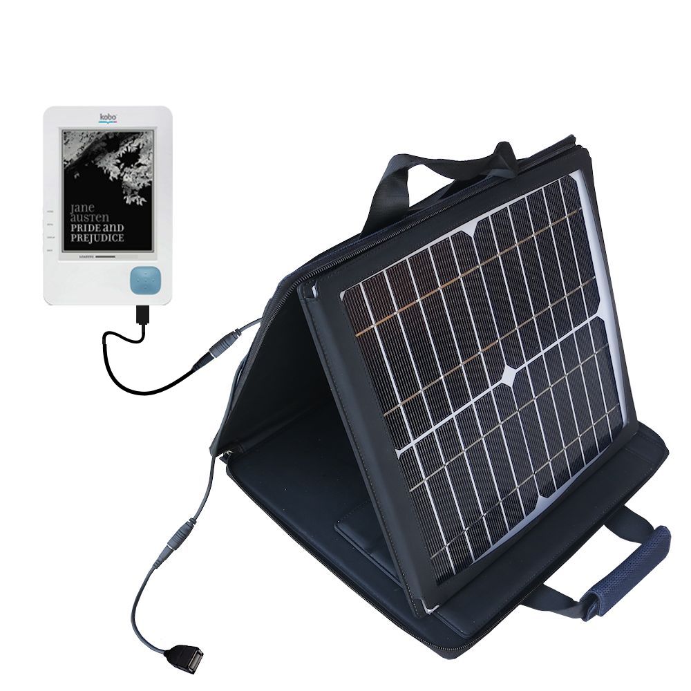SunVolt Solar Charger compatible with the Kobo eReader and one other device - charge from sun at wall outlet-like speed