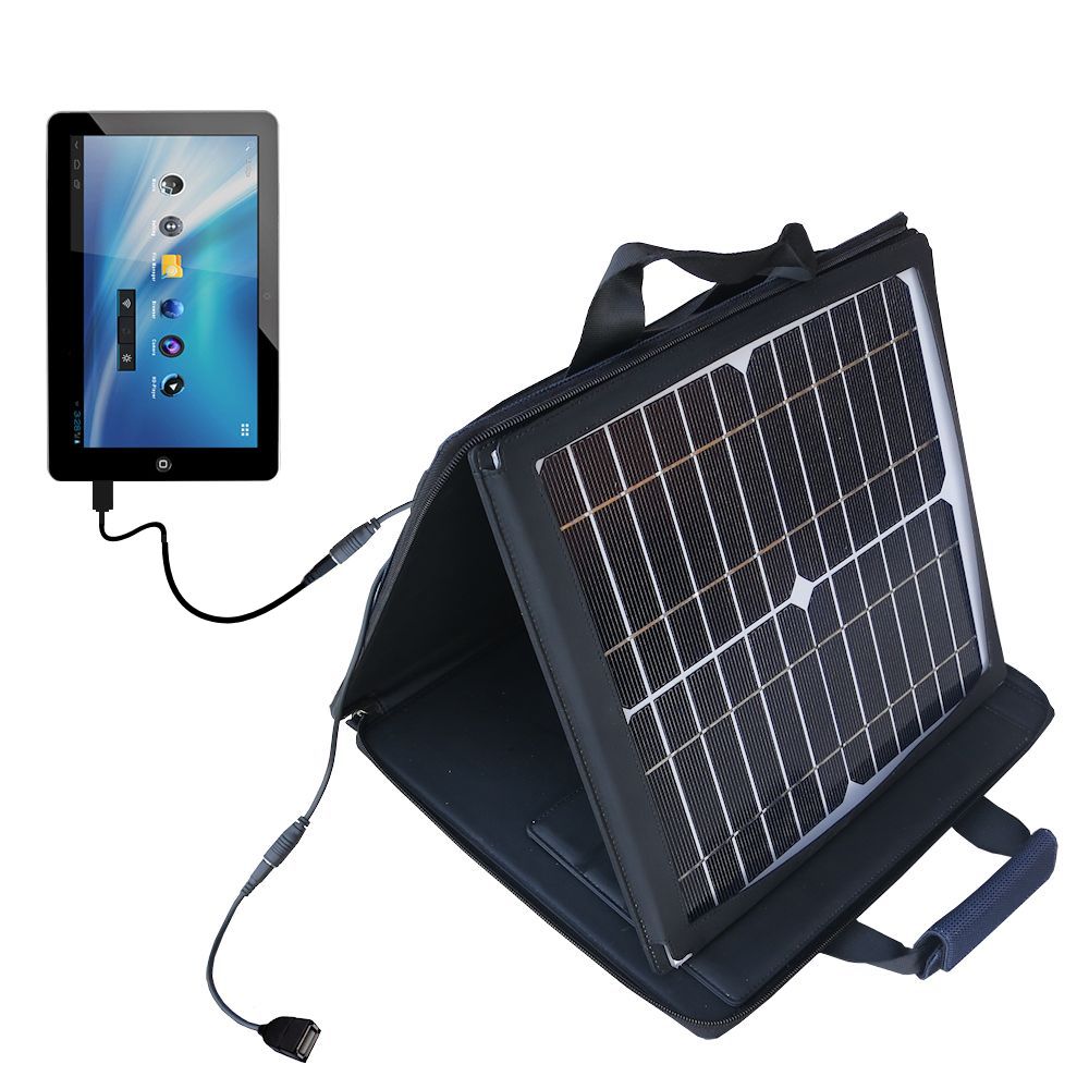 SunVolt Solar Charger compatible with the Kocaso M1050 / M1052 and one other device - charge from sun at wall outlet-like speed