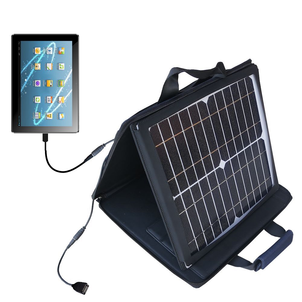 Gomadic SunVolt High Output Portable Solar Power Station designed for the Kocaso M1400 - Can charge multiple devices with outlet speeds