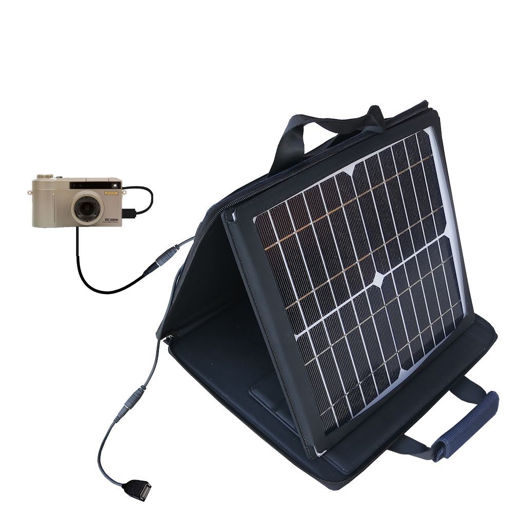 SunVolt Solar Charger compatible with the Kodak DC4800 and one other device - charge from sun at wall outlet-like speed