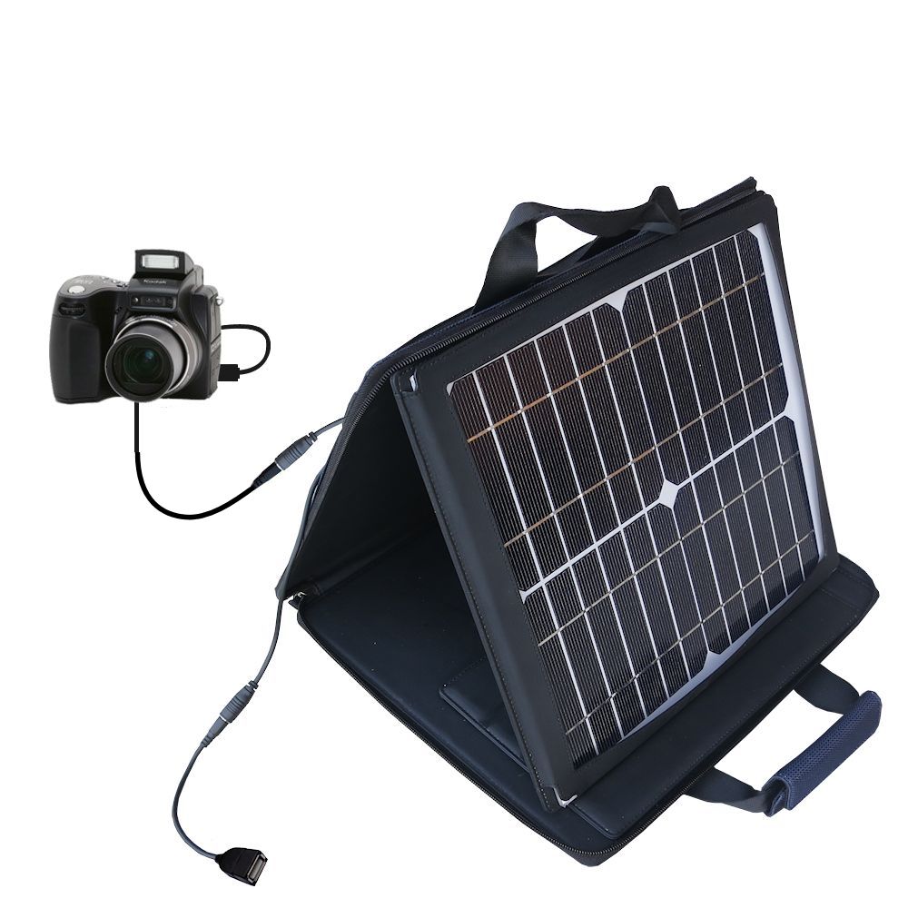 SunVolt Solar Charger compatible with the Kodak DX7590 and one other device - charge from sun at wall outlet-like speed