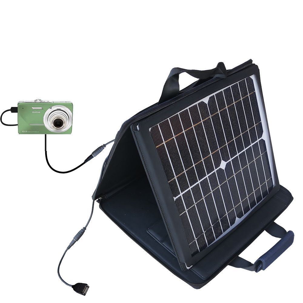SunVolt Solar Charger compatible with the Kodak EasyShare M340 and one other device - charge from sun at wall outlet-like speed